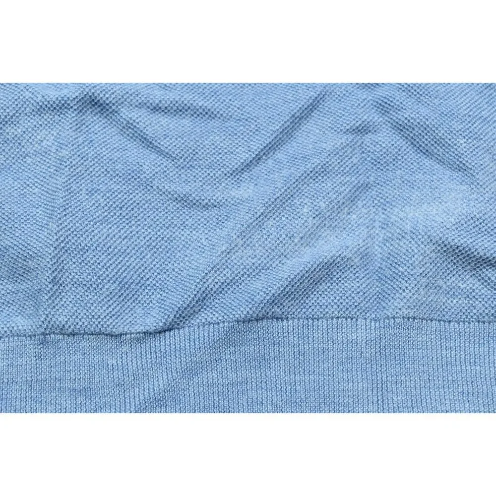 Polo Ralph Lauren 1/4 Zip Sweater Mens Medium Blue Wool Silk Cashmere Pullover